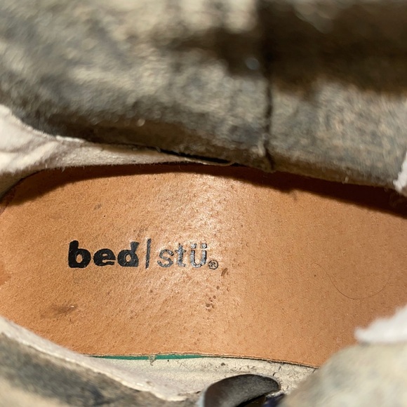 Bed Stu Gray Blue Leather Zipper Boots - Picture 7 of 9